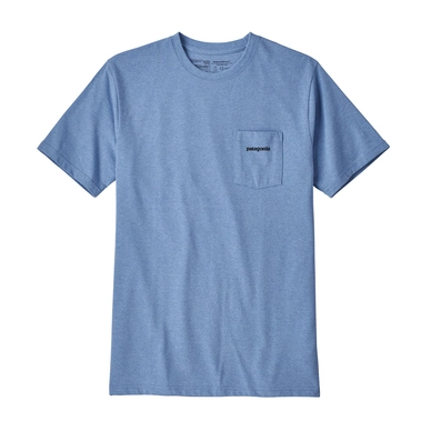 T-shirt Patagonia Men P-6 Logo Pocket Responsibili-Tee Railroad Blue
