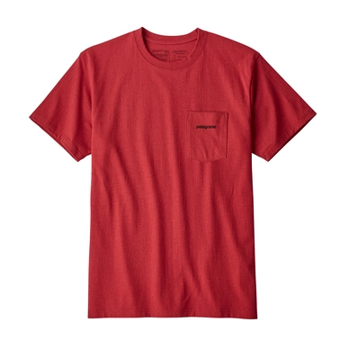 T-Shirt Patagonia Men's P-6 Logo Pocket Responsibili-Tee Static Red