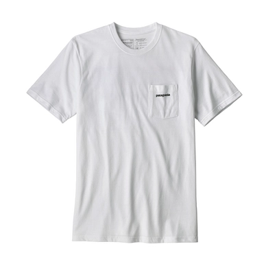 T-shirt Patagonia Men P-6 Logo Pocket Responsibili-Tee White