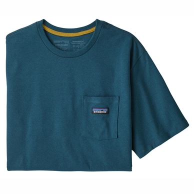T-Shirt Patagonia Men P6 Label Pocket Responsibili Tee Abalone Blue