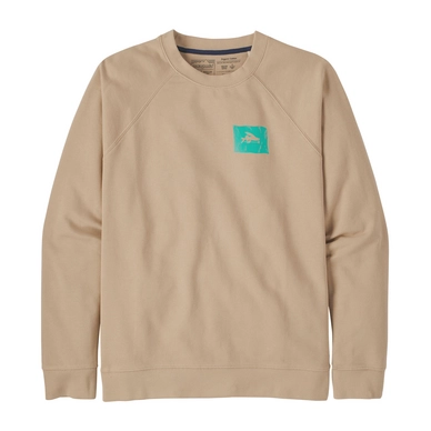 Jumper Patagonia Men's Fly the Flag Organic Crew Sweatshirt Oar Tan