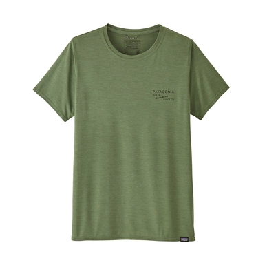 T-Shirt Patagonia Femmes Cap Cool Daily Graphic Shirt Sedge Green X-Dye