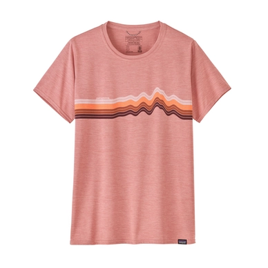 T-Shirt Patagonia Femmes Cap Cool Daily Graphic Shirt Sunfade Pink X-Dye