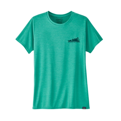 T-Shirt Patagonia Femmes Cap Cool Daily Graphic Shirt Teal X-Dye