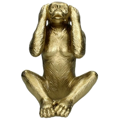 Ornament HD Living Monkey Gold 19 x 18,5 cm