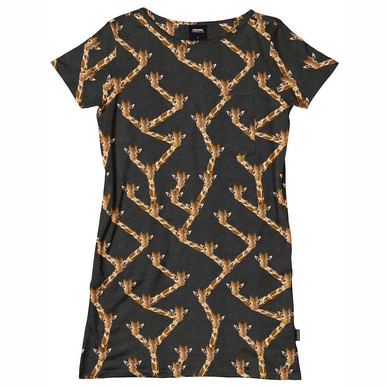 T-Shirt Dress SNURK Women Giraffe Black