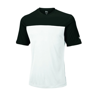 T-shirt de Tennis Wilson Men Team Crew Black White