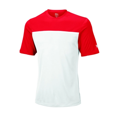 T-shirt de Tennis Wilson Men Team Crew Red White