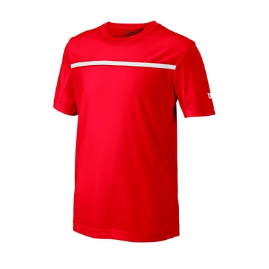 T-shirt de Tennis Wilson Boys Team Crew Red White