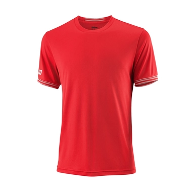 T-shirt de Tennis Wilson Men Team Solid Crew Wilson Red White