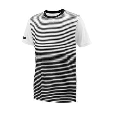 T-shirt de Tennis Wilson Boys Team Striped Crew Black White