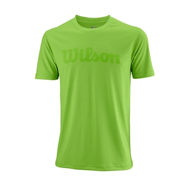 T-shirt de Tennis Wilson Men UWII Script Tech Blade Green