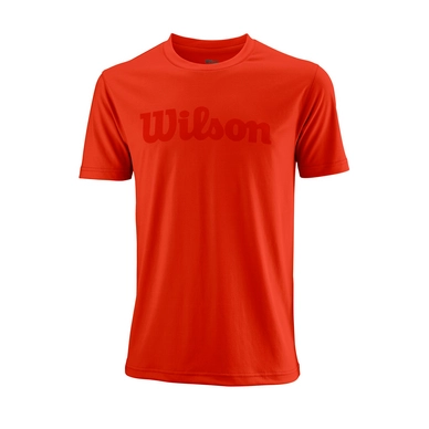 Tennisshirt Wilson UWII Script Tech Rot Herren