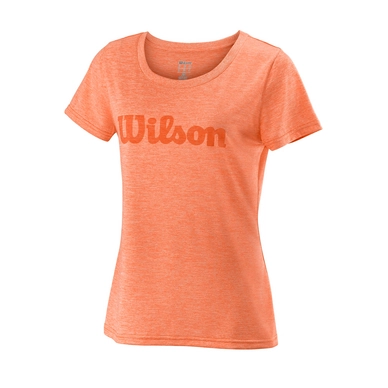 Tennis Shirt Wilson Women UWII Script Tech Burn Orange