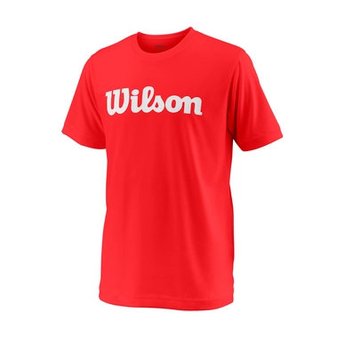 Tennis Shirt Wilson Youth Team Script Tech Red White