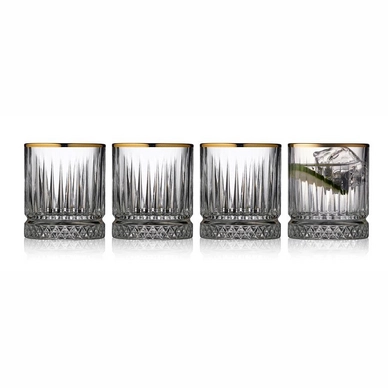 Water glass Lyngby Glass Firenze Clear Gold 210 ml (4-pieces)