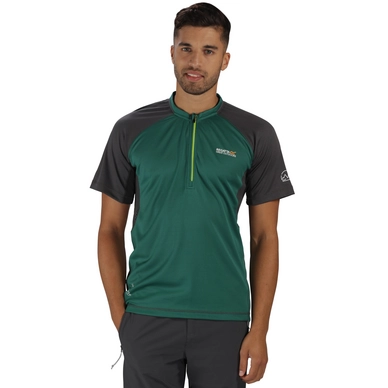 T-Shirt Regatta Mens Breakbar III Hunter Green/Seal Grey