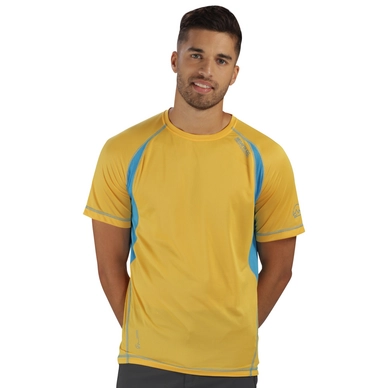 T-Shirt Regatta Mens Volito II Gold Heat/Hydro Blue