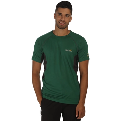 T-Shirt Regatta Mens Virda Hunter Green/Seal Grey
