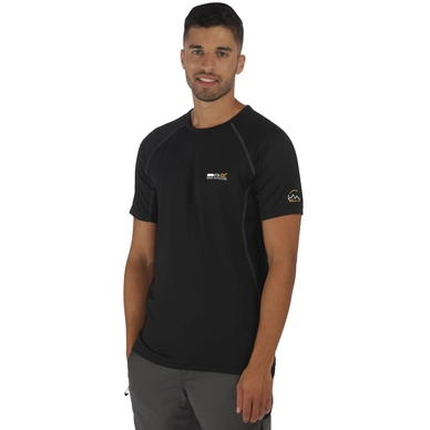 T-Shirt Regatta Mens Virda Black/Black