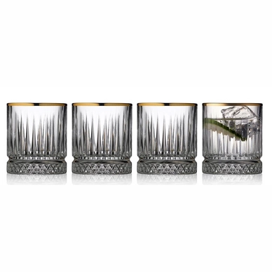 Whisky glass Lyngby Glass Firenze Clear Gold 350 ml (4-pieces)