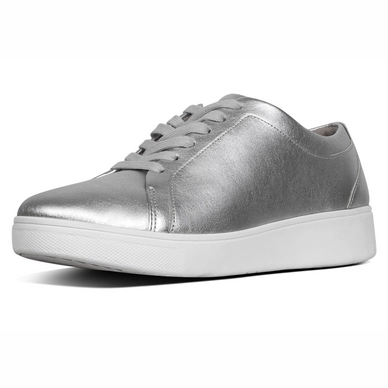 FitFlop Women Rally Sneaker Leather Silver