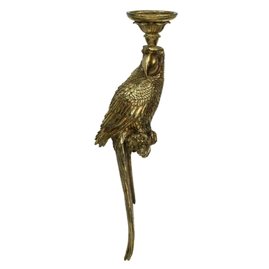 Kandelaar HD Living Parrot Gold 10 x 13 x 52 cm