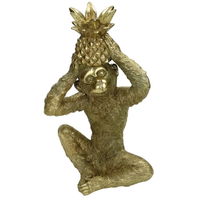 Kandelaar HD Living Monkey Gold 14 x 17,5 x 29 cm