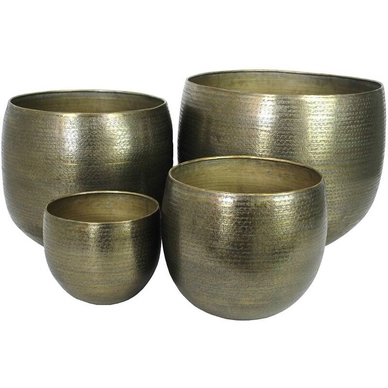 Bloempot HD Living Bronze 60 x 60 x 51 cm (4-Delig)