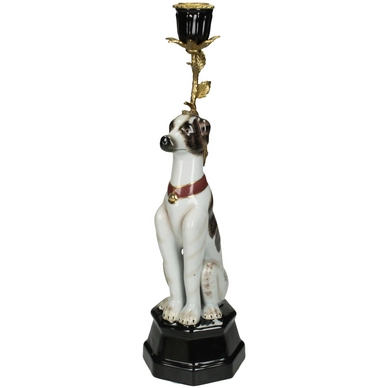 Kandelaar HD Living Dog White 10 x 10 x 34 cm