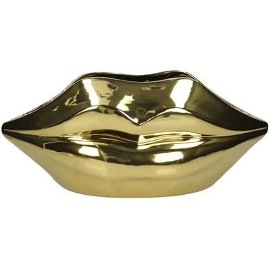 Bloempot HD Living Lips Gold 22,5 x 49 x 21 cm