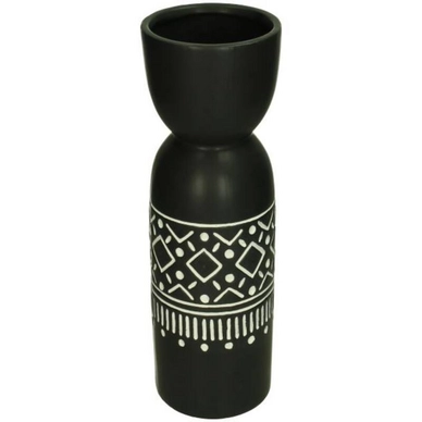 Bloempot HD Living Tribal Black 12 x 12 x 37,5 cm