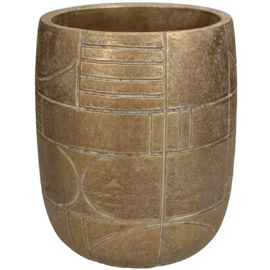 Bloempot HD Living Geometric Gold 17,5 x 17,5 x 20 cm