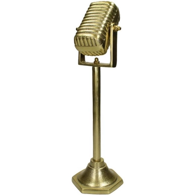 Ornament HD Living Microphone Gold 14 x 14 cm