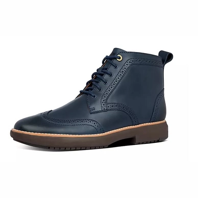 FitFlop Men Odyn Brogue Boot Leather Midnight Navy