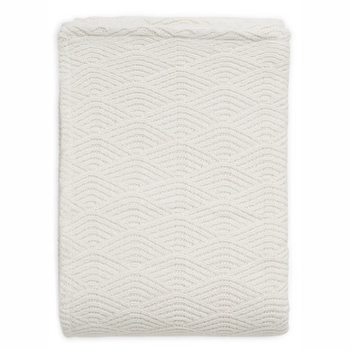 Couverture Jollein River Knit Cream White/Coral Fleece