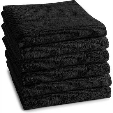 Torchon DDDDD Logo Black 50 x 55 cm (6 Pièces)