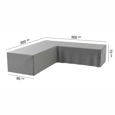 Lounge Set Abdeckung AquaShield L-shape Grey (300 x 300 x 70 cm)