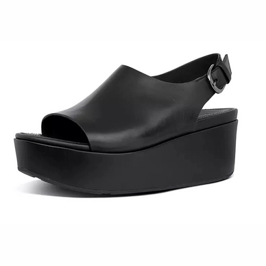 FitFlop Women Eloise Back-strap Leather Wedges All Black