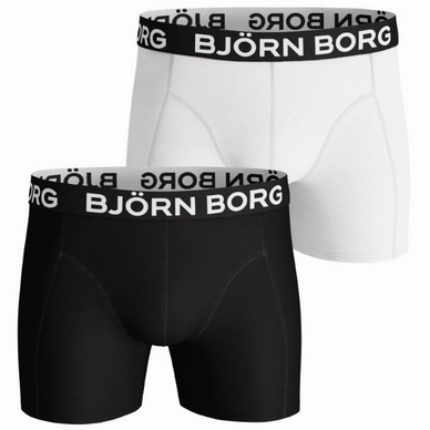 Boxer Björn Borg Men Core Solid Black & White Black (Set de 2)