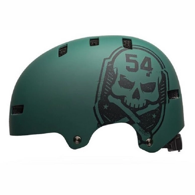 Fietshelm Bell Local Matte Green Black Skull