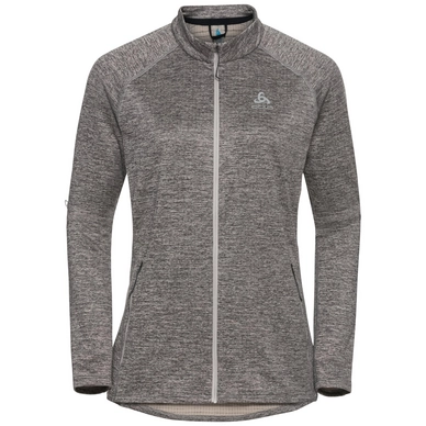 Manches Longues Odlo Women Mid Layer Full Zip Tencia Silver Cloud Melange