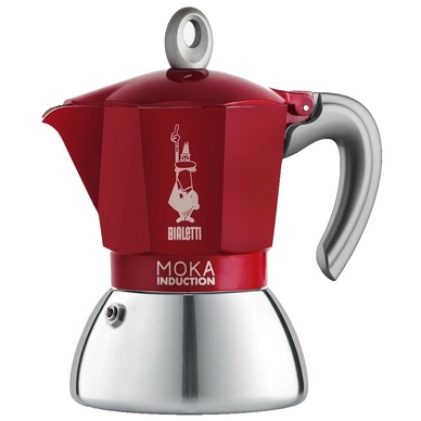 Kaffeemaschine Bialetti Moka Induction Red 4-kops