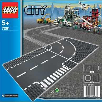 Bouwplaat Lego City T Kruising Bocht
