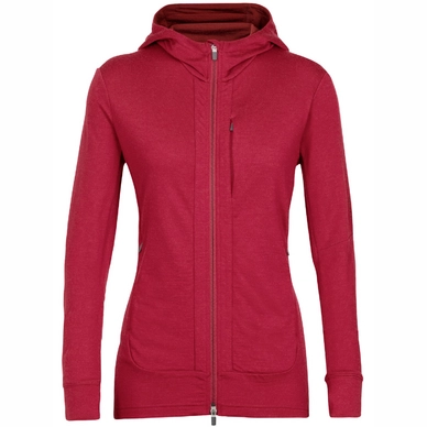Gilet Icebreaker Women Quantum III LS Zip Cherry