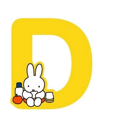 Decoratieletter Nijntje D