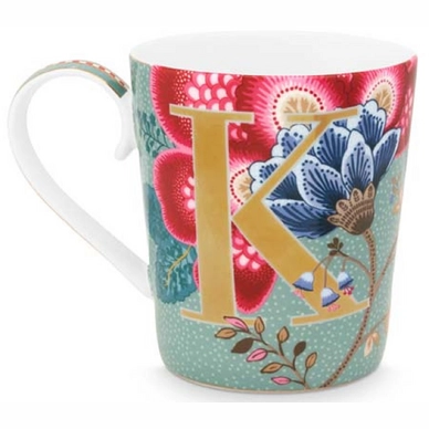 Mok Pip Studio Alphabet Mug Floral Fantasy Light Blue K 350 ml