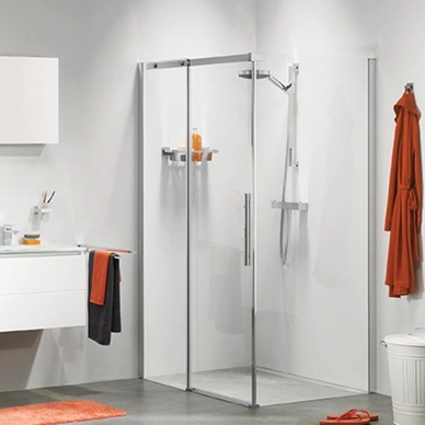 Schuifdeur + Zijwand Sealskin Get Wet Slider Zilver 140 + 90 cm