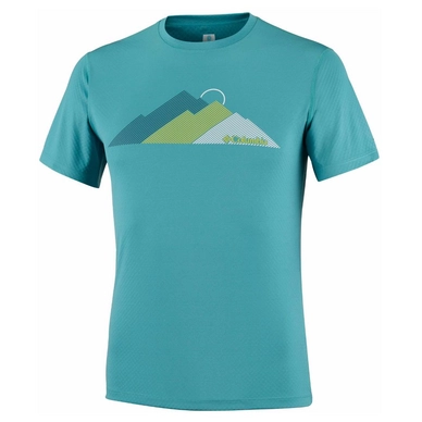 T-Shirt Columbia Zero Rules Short Sleeve Graphic Teal Tri Peak