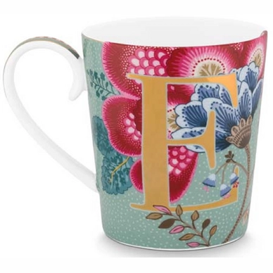 Mok Pip Studio Alphabet Mug Floral Fantasy Light Blue E 350 ml